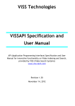 ViSSAPI User Manual - ViSS Technologies and Consultation