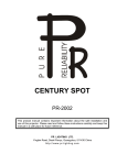 PR Century Spot User Manual