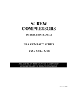 User Manual For Compact Screw Compressors