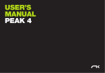 USER`S MANUAL PEAK 4