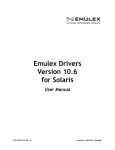Emulex Drivers Version 10.6 for Solaris User Manual