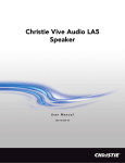Christie Vive Audio LA5 Speaker User Manual