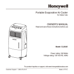 Honeywell 52 Pint Evaporative Air Cooler Owner`s Manual | Sylvane