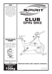 Club Spin Bike - Spirit Fitness