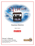 S1 Dream Espresso Machine – GUI Addendum
