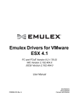 Emulex Drivers for VMware User Manual