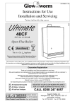 Ultimate 40CF Installation & Service Manual Boilers - Glow-worm