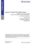 SuperH Family E10A-USB Emulator Additional Document for User`s