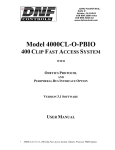 400 Clip Fast Access System User Manual, Odetics, PBIO Option
