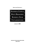Hazardous Chemical Waste Management Reference Guide