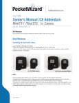 Owner`s Manual: CE Addendum
