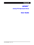 ACUIX Analog PTZ High Speed Dome User Guide