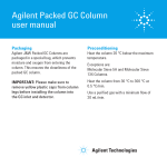 Agilent Packed GC Column user manual