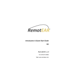 RemotEAR Introduction and Quick Start Guide