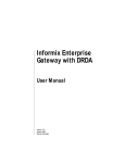 Informix Enterprise Gateway with DRDA User Manual