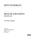 Kent Materials Safety Manual