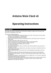 Arduino Nixie Clock v6 Operating Instructions Description