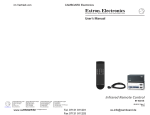 IR 102 Remote Control Kit User`s Manual