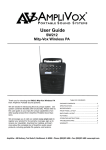 User Manual - AmpliVox Portable Sound Systems