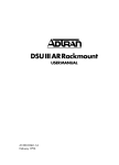 DSU III AR Rackmount User Manual