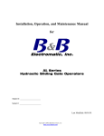 Installation, Operation, and Maintenance Manual