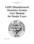LOIS Manufactured Structure System User Manual for Dealer Users