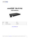 miniDSP 10x10 Hd User Manual