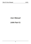 User Manual LAVA Flair E1