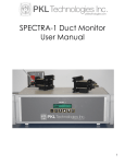 SPECTRA-1 Duct Monitor User Manual