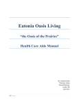 Eatonia Oasis Living Health Care Aide Manual