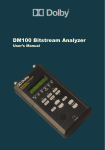 DM100 Bitstream Analyzer User`s Manual