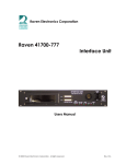 Raven 41700-777 Interface Unit - Raven Electronics Corporation
