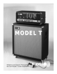 Reference and Owner`s Manual for the Sunn Model T Guitar Amplifier