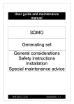 SDMO Generating set General considerations Safety instructions