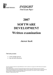 Software Development trial exam answer book 2007