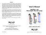 Mini UV Lamp Models UVG-4, UVSL-14P, and UVL