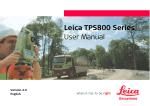 Leica TPS800 Series User Manual