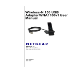 Wireless-N 150 USB Adapter WNA1100v1 User Manual