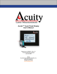 Touch Panel Display | Acuity laser measurement