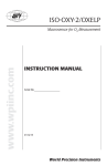 ISO-OXY-2 Instruction Manual - World Precision Instruments