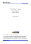 FW1170 User`s Manual (Product Guide)