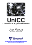 UniCC User Manual - Phorward Software Technologies