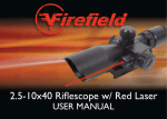 2.5-10x40 Riflescope w/ Red Laser