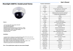 Moonlight 600TVL Vandal proof Dome Camera