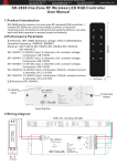 SR-2808 One Zone RF Wireless LED RGB Controller User Manual