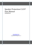 Speaker Protection C1237 User Manual