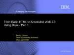 From Basic HTML to Accessible Web 2.0 Using Dojo – Part 1