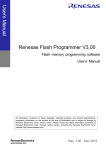 Renesas Flash Programmer V3.00 Flash memory programming