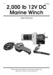 2,000 lb 12V DC Marine Winch