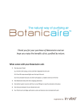Botanicaire Instruction Manual